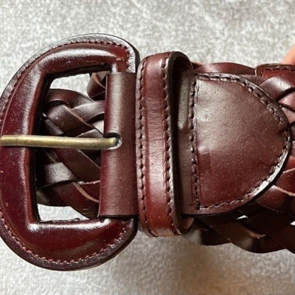 Brown bohemian leather belt